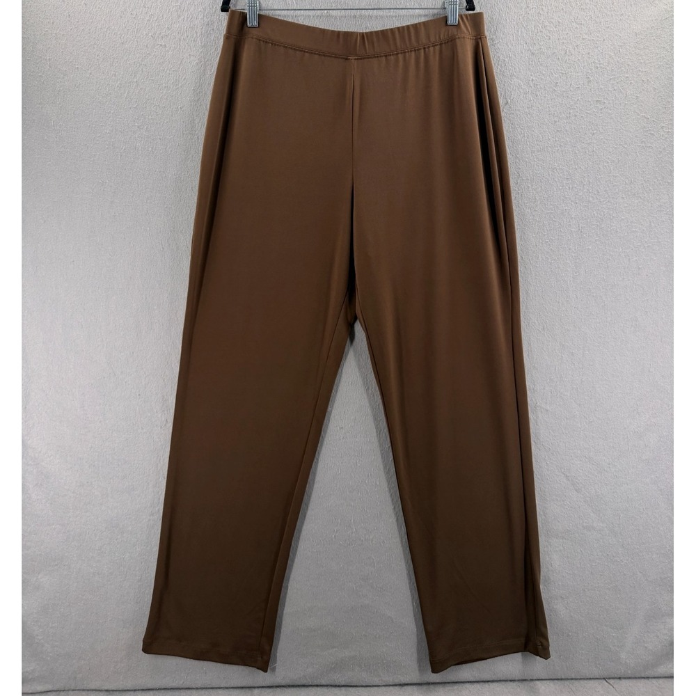 Susan Graver Essentials Pants Womens L Liquid Knit Fluid Minimalist A228083